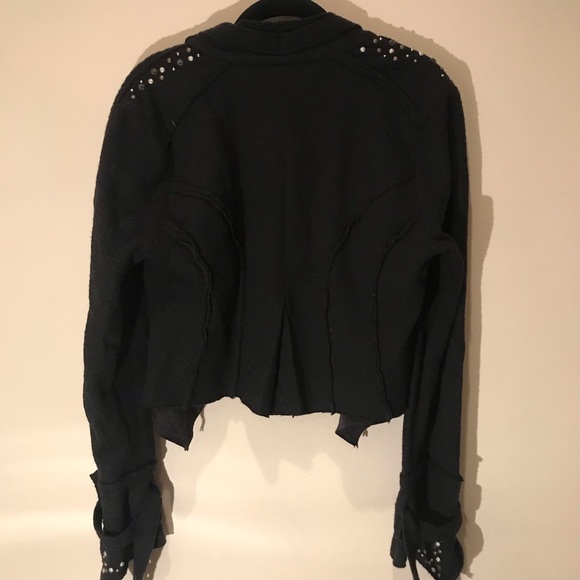 Free People Black cropped jacket - Picture 4 of 4